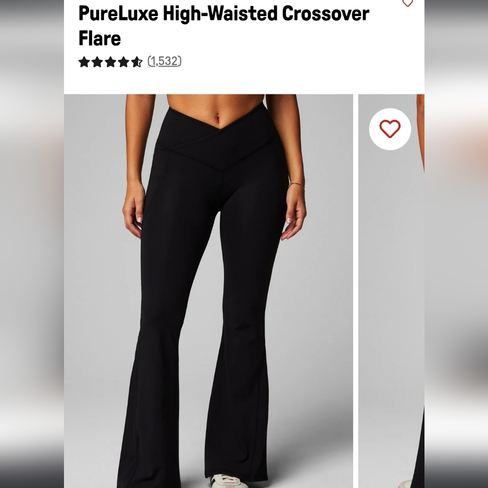 Fabletics PureLuxe Crossover Flare Leggings Large Tall